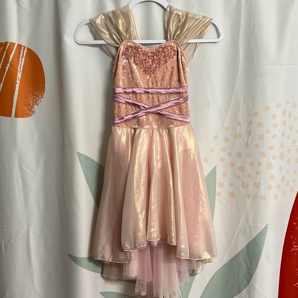 Satin detailed dance costume